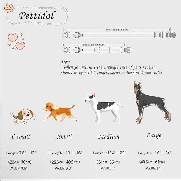 NWOT New Pettidol Dog Pet Collar w/Quick Release Buckle Blue/Brown Dot Pattern - Picture 8 of 8